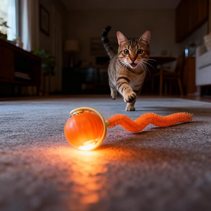 Interactive Cat Toys for Indoor Cats,Automatic Moving Kitten Toys,Cat Toys for Bored Indoor Adult Cats,Smart Rechargeable Cat Enrichment Toys for Small/Medium/Large Cats to Keep Them Busy, Cat Balls