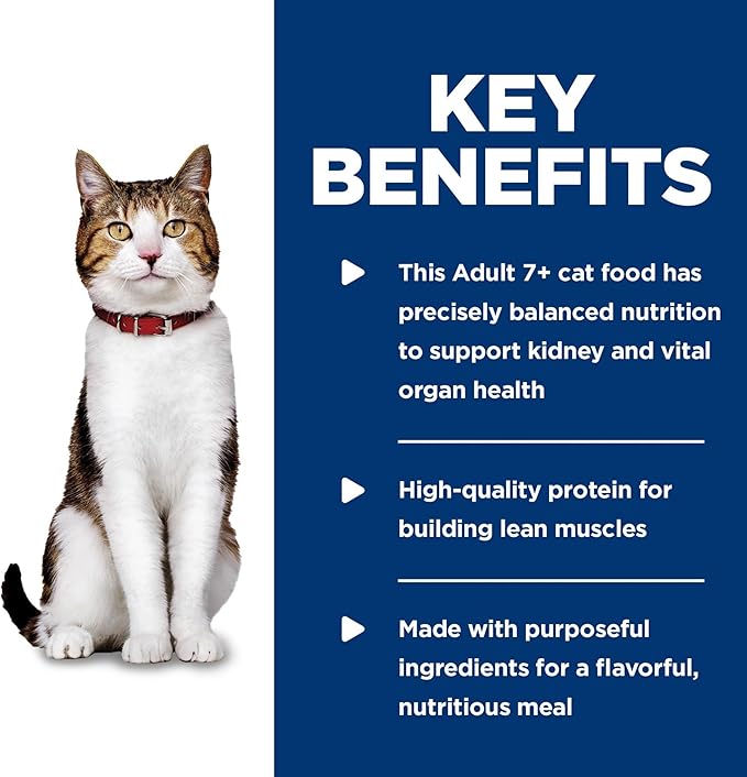 Hill's Science Diet Adult 7+ Wet Cat Food, Beef Minced, 5.5 oz. Cans, 24-Pack