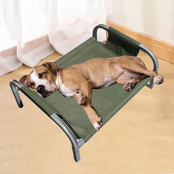 Elevated Cat Bed Pet Supplies Removable High Strength Easy to Clean for Indoor Comfortable Raised Pet Bed Cat Furniture, Green