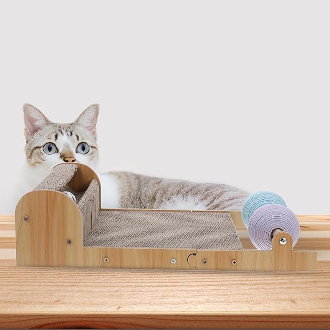Yardwe Cat Scratcher Sofa Cat Scratch Bed Corrugated Cardboard Scratch Pad Lounger Kitten Grinding Claws Furniture Protector