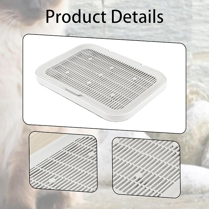 HouseVibe Cat Litter Mat with Double Layer Design, Litter Trapping Floor Mat for Cats, 15.75x11.81 Inch Reusable Waterproof Scatter Control Pad for Pet Supplies- Grey