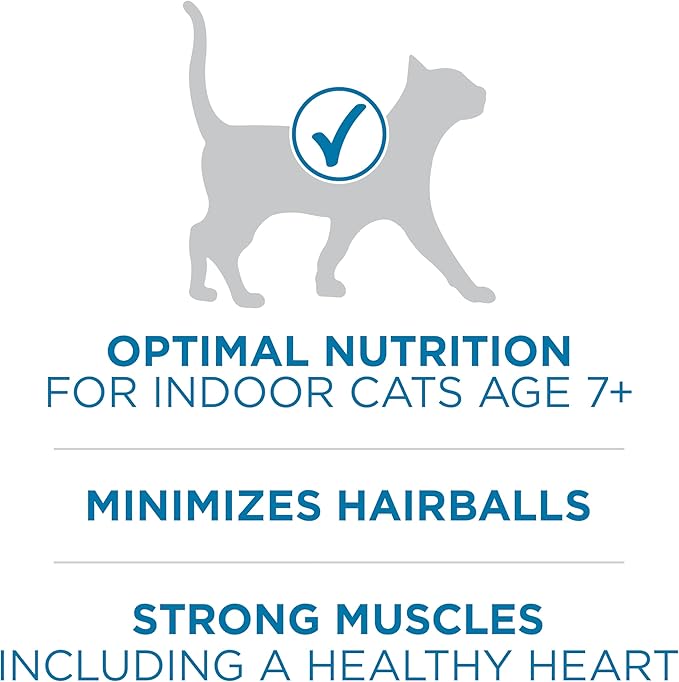Purina ONE High Protein, Natural Senior Dry Cat Food, Indoor Advantage Senior+ - 7 Lb. Bag