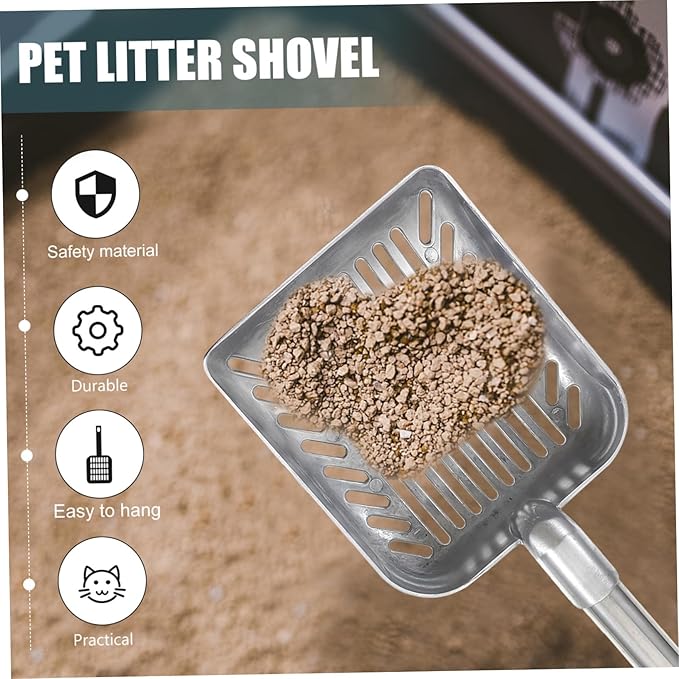 Handle Cat Litter Scooper Cleaning Tool for Effortless Pet Waste Removal for Cats and Dogs Easy to Filter