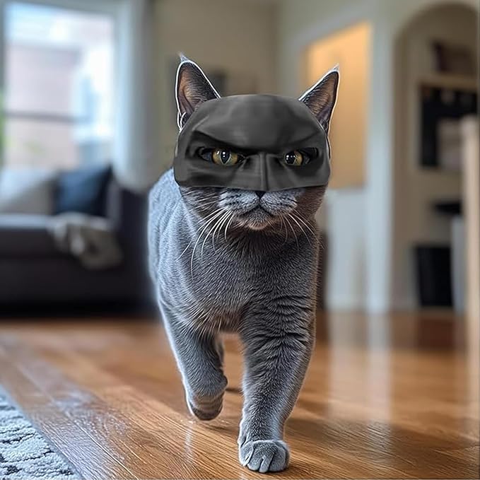 Cat Mask Cosplay, Cat Bat Hat, Cat Mask for Halloween, Funny Cat Costumes Pet Party Accessories