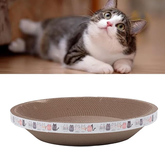 Naroote Cat Scratcher, Cat Couch Protector Cat Scratch Pad Scratch Corrugated Cardboard Cat Scratch Bed Lounge Cat Scratching Board for Indoor Cats Protecting Furniture Sofa