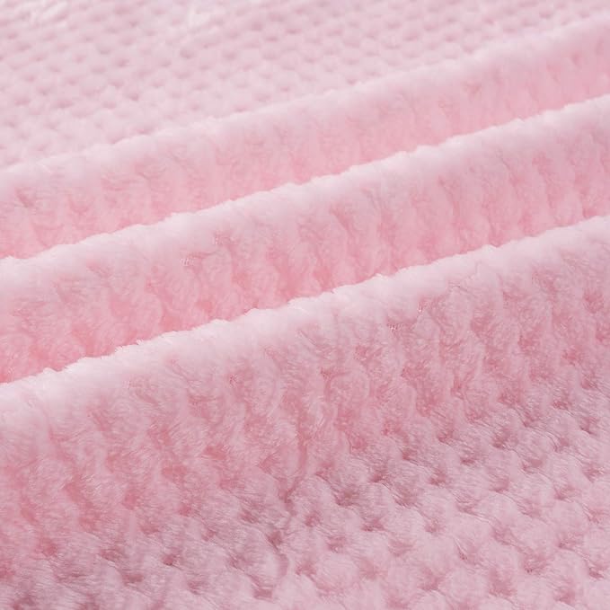 Warm Soft Fuzzy Dog or Cat Blanket, Plush Fleece Throws for Bed, Couch, Sofa, Travel (M/32" x 40", Bright Pink)