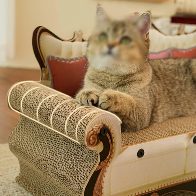 Generic Cardboard Cat Scratcher Bed Wear-Resistant Animal Furniture 2-in-1 Design