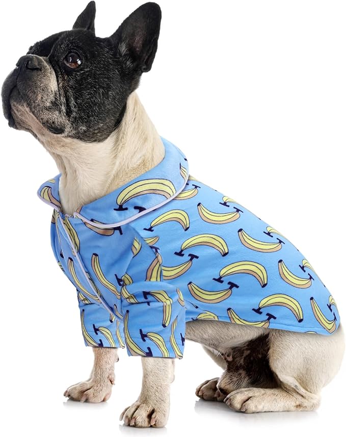 CuteBone Two-Leg Velvet Pet Pajamas Girl Dog Clothes - Soft, Cozy, and Stretchy Boy Pjs for Small, Medium Dogs and Cats Winter Sleepwear Apparel LTP03L