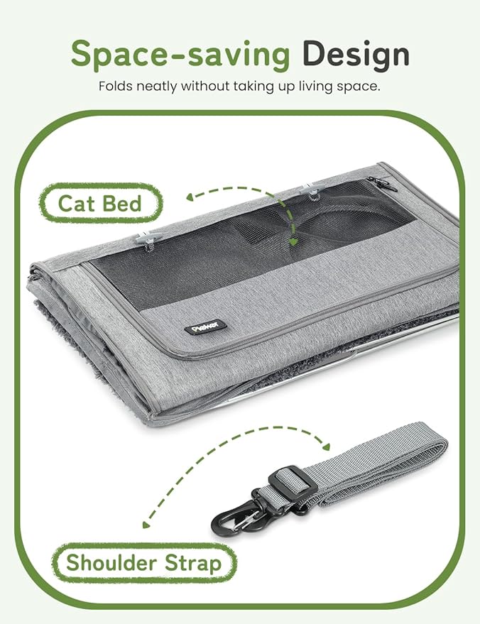 Pet Carrier for Small/Medium Cats Up to 22lbs, 4 in 1 Multi-Level Door Hanging Cat Tree Tower Condo for Indoor Cats, Collapsible and Tool-Free Assembly, Fits Doors <86in H