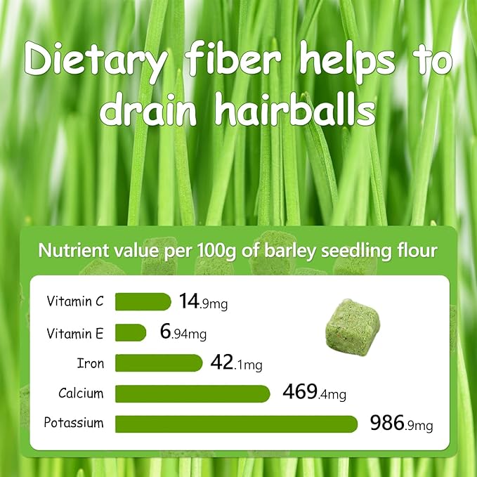 120g Cat Grass Treats for Indoor Cats, Freezed Dried Cat Grass Teething Stick Snacks for Cats, Edible Feline Chew Toys for Hairball Control and Oral Health