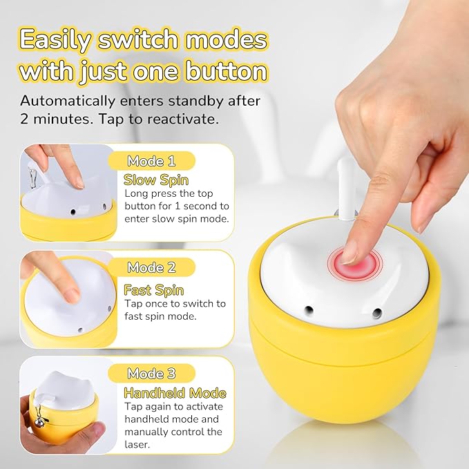Cat Laser Toy Automatic for Indoor Cats with Dual Rotating Beams, Ultra-Quiet 35–38dB, Hands-Free Interactive Play for Multi-Cat Homes, Catteries & Daily Indoor Exercise