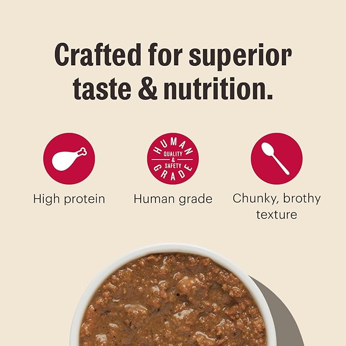 The Honest Kitchen Human Grade Minced - Turkey, Chicken & Duck in Bone Broth Gravy Wet Cat Food, 5.5 oz (Pack of 12)