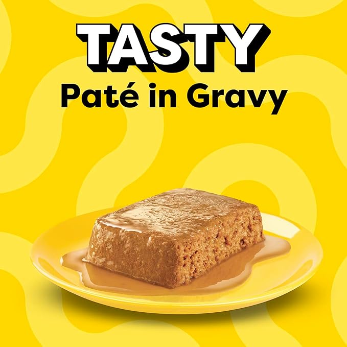 Temptations Pate in Gravy Adult Wet Cat Food Tasty Chicken Entree, Seafood Medley, Backyard Cookout, and Catnip Fever, 3.5 oz. Trays (36 Count, Pack of 1)