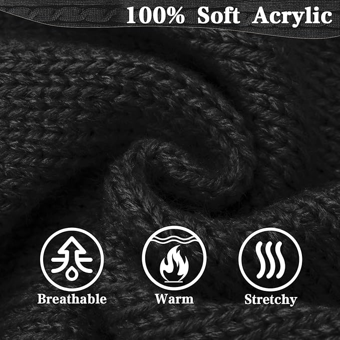 PUPTECK Winter Dog Cat Sweater Coat - Soft Cold Weather Clothes Knitwear for Kitties & Small Dogs Indoor Outdoor Walking Warm, Knitted Classic for Doggies Kitties Girls Boys, Black M