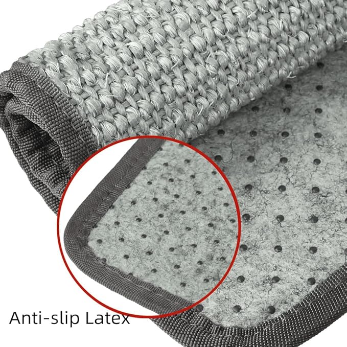 Natural Sisal Cat Scratching Pad Cat Scratch Furniture Protector Cat Scratcher Mat Sofa Bed Corner Protector Anti-Slip Cat Scratch Pads for Grinding Claws, Post Tree Ramp Cardboard (Gray-7.8 * 23.6”)