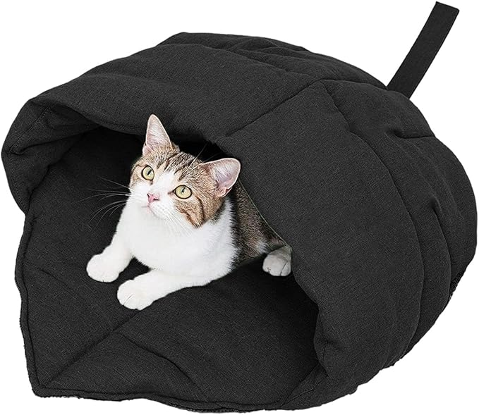 Indoor Cats Cave Bed with Leaves Shape Design Fabric Rest Bed Sleep Bag for Kittens and Winter Autumn Essential Furniture