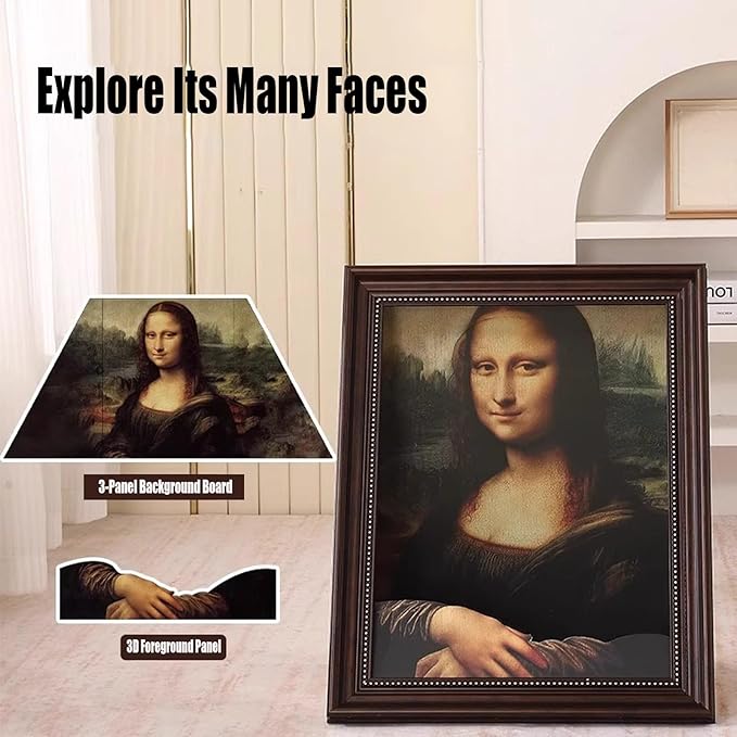Mona Lisa Cats Bed Oil Painting Thickened cat Claw Board Three-Dimensional Plastic Photo Frame cat Room Creative Retro Cardboard cat Scratcher pad - Durable Scratching Post for Indoor Cats