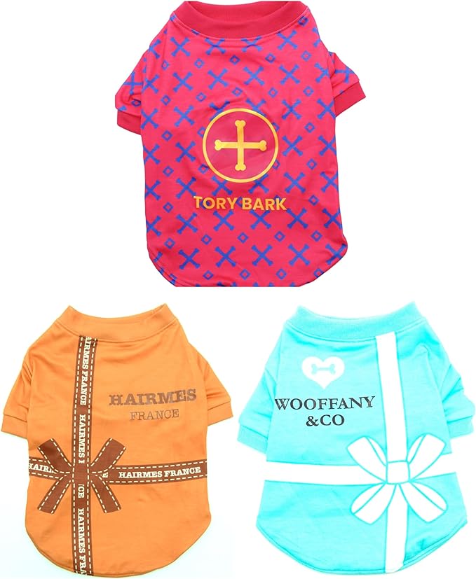 Luxury Designer Dog T Shirt – Cute Puppy Clothes for Small Dogs, Fashion Pet Tee Outfit for French Bulldogs & Chihuahuas, Everything Chic Dog Apparel