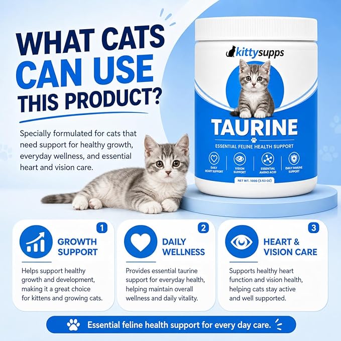 Taurine for Cats, Soft Cat Chews with Taurine, Daily Cat Treats for Easy Feeding, Tasty Pet Care Chews