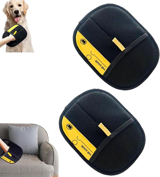 Viorane Pet Hair Removal Glove, 2025 New Pet Hair Remover Electrostatic Gloves for Cat & Dogs Reusable Double Pet Hair Removers Glove for Washing, Hair Removal (2PCS)