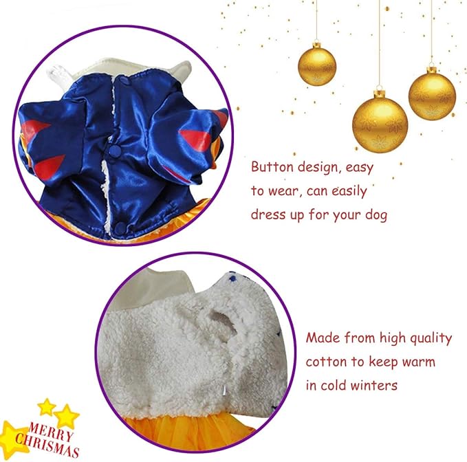 Dog Costume Dog Halloween Costume, Princess Dogs Dress Halloween Cat Costumes Pet Apparel, Cute Cosplay Costumes Coat for Halloween Party Christmas Special Events