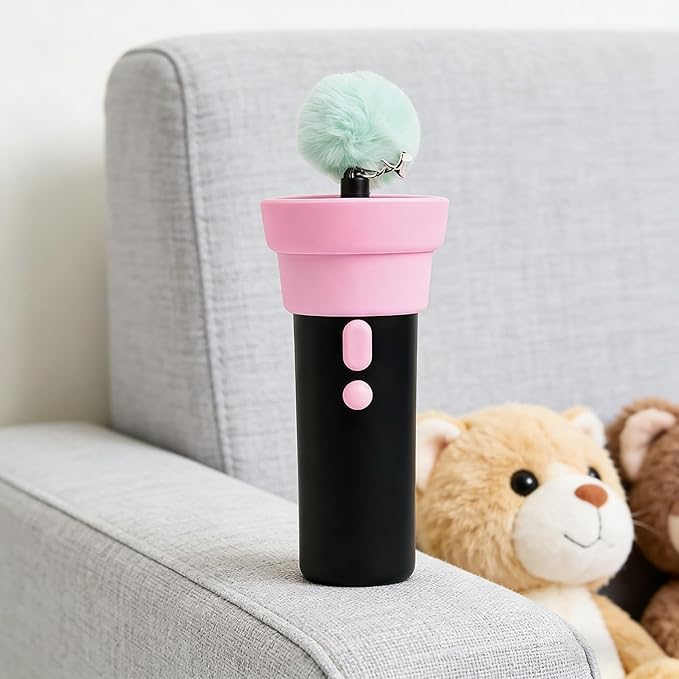 Electric Cat Wand Toy with Telescopic Rope, Cat Teaser Game Interactive Cats Toys Fuzzy Ball Launchers Funny Enrichment Toys for Bored Indoor Pets