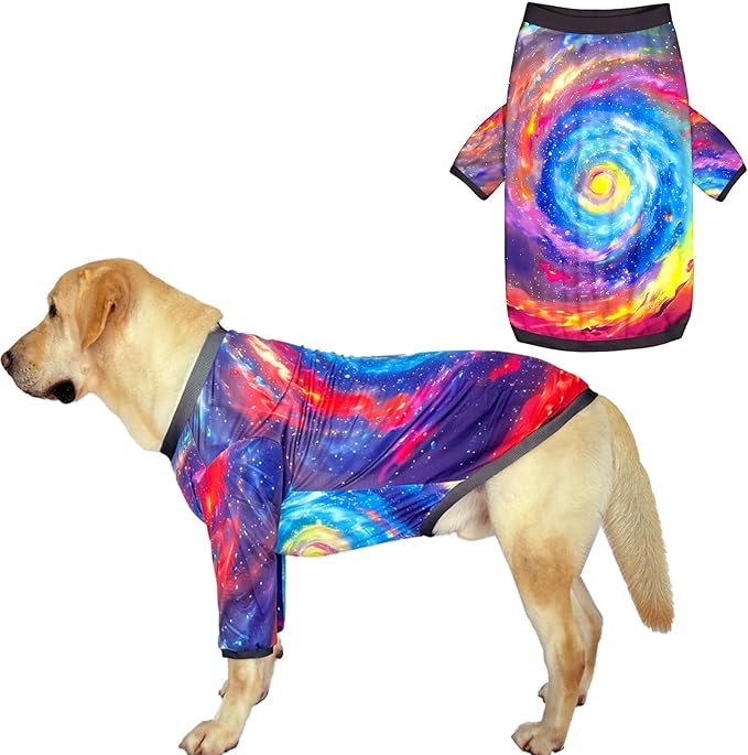 Dog T Shirts with Fantasy Galaxy Pattern Printed Pet Shirt Softable Pajamas for Large Dogs,Galaxy 3XL