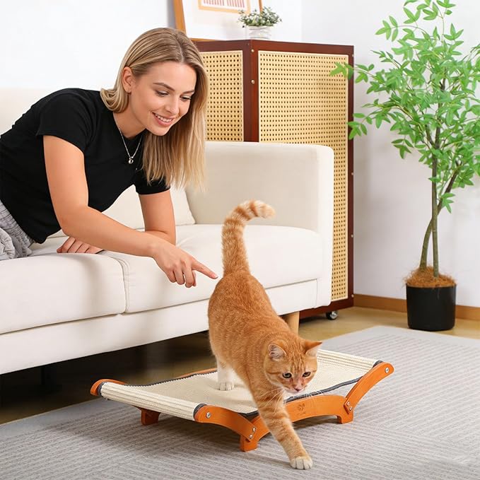 Premium Sisal Sofa for Comfort and Play Needs Multi-Function Furniture with Post and Lounger Bed