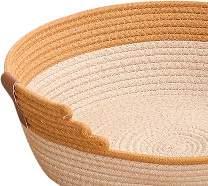 Cotton Rope Woven Cat Bed Basket, Cat Scratcher Rest Nest, All Four Seasons, Pet Supplies Dog Bed for Indoor Dogs, XL