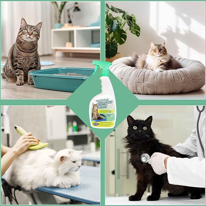 ZORBX Unscented Cat Litter Deodorizer Spray 24 Fl Oz – Fast-Acting Cat Litter Box Deodorizer for Strong Urine Odor & Cat Litter Odor Control - Advanced Pet Odor Remover & Stronger Odor Neutralizer