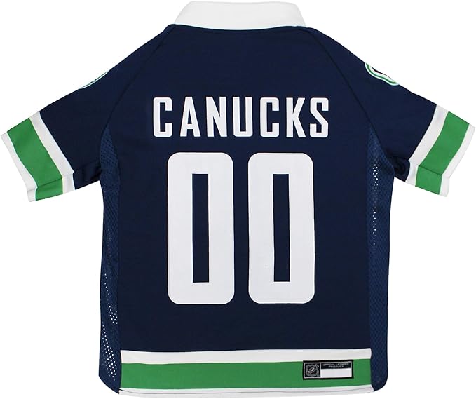 NHL VANCOUVER CANUCKS JERSEY for DOGS & CATS, X-Small. - Let your Pet be a real NHL FAN!