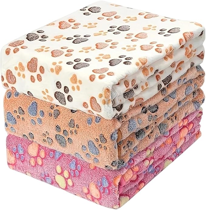 Dog Blankets Cat Pet Blankets Kit Fluffy Fleece Soft Throw Furniture Sofa Couch Bed Cover for Dog Puppy Cat All Pet 3pcs