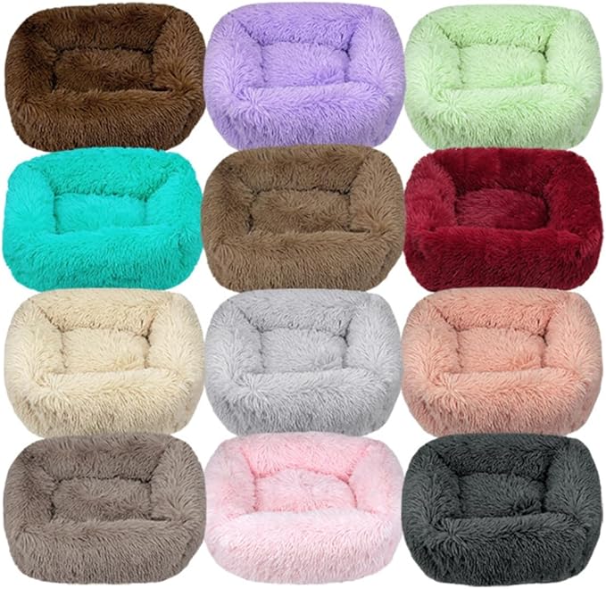 Donut Dog & Cat Bed - Soft Plush Self-Warming Cave for Cats & Small to Medium Dogs | Calming Cuddler with Improved Sleep & Comfort(Dark Brown,31.5X5.91X25.59 in)