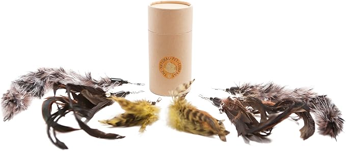 Cat Toys Feather Refill 6 Pack - Add Life to Your Cat's Favorite Toy with This Interchangeable Feather Refill Multipack (As Photographed).