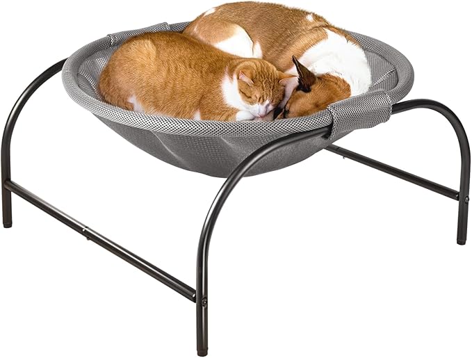 JUNSPOW Cat Bed [Large Size] Dog Bed Pet Hammock Bed Free-Standing Cat Sleeping Cat Supplies Pet Supplies Whole Wash Stable Structure Detachable Excellent Breathability Easy Assembly