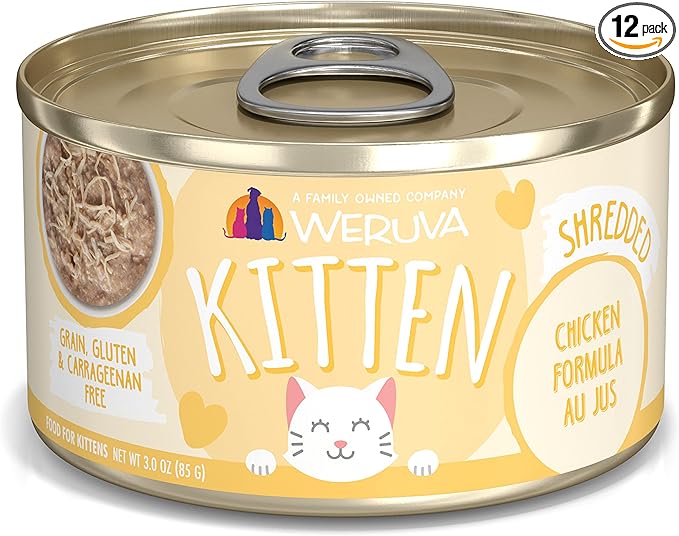 Weruva Kitten, Chicken Formula Au Jus, 3oz Can (Pack of 12)