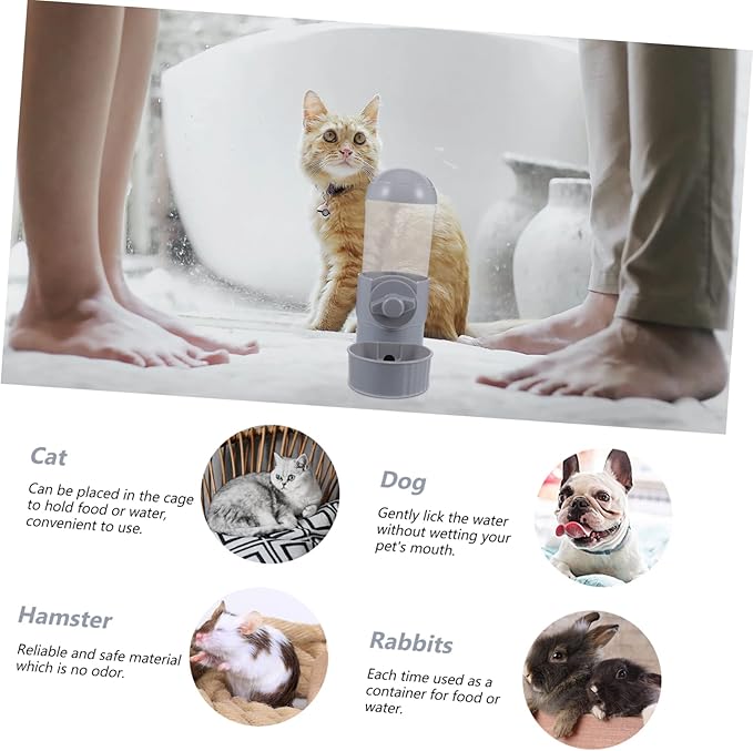 BESPORTBLE Wear-Resistant Automatic Cat Water Dispenser Hanging Dog Feeder Convenient Water Supply for Pets Cover Access Stable Design to Prevent Spills
