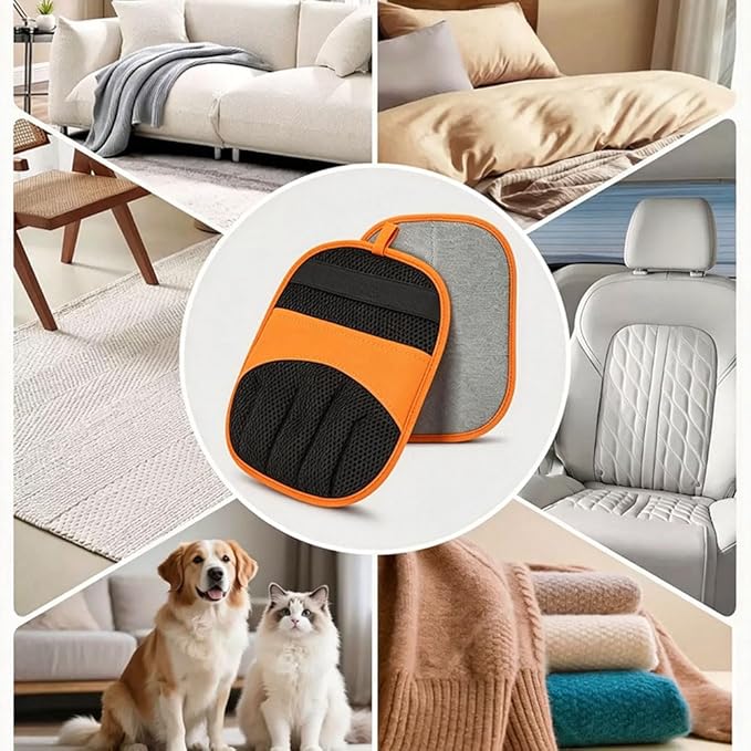 Upgraded Pet Hair Removal Glove for Cats & Dogs, New Thickened Five-Finger Electrostatic Pet Hair Remover Glove | Reusable Brush Pet Hair Remover for Couch, Carpet, Car Seat & Laundry