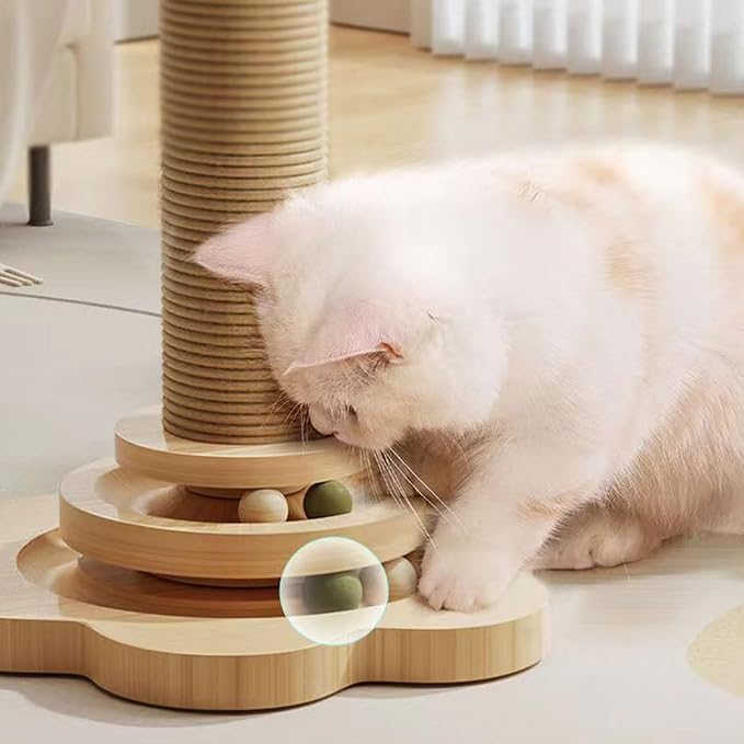 Kitten Furniture Bed Post Kitten Scratcher Toy for Pet Indoor Play Scratcher Sisal Scratch