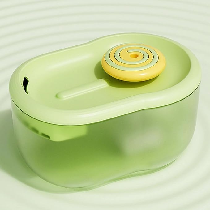77oZ(2.2L) cat Fountains for Drinking with Candy-Shaped Spout, 4-Layer Filter, Silent Pump, and Anti-Slip Base - Enhance Your Cat's Drinking Experience! (Lollipop-Green)