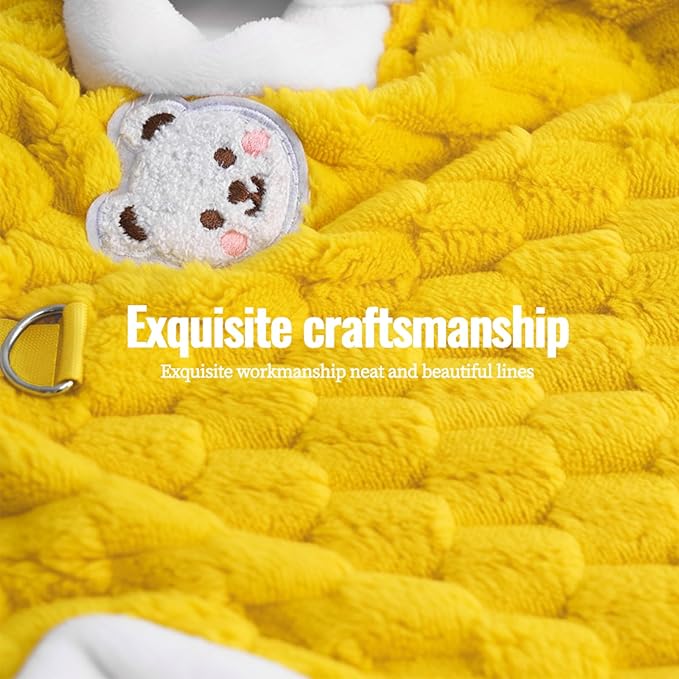 Dog Sweater for Small Dogs Puppy Cats Winter Warm Soft Pet Clothes Pullover Cute Extra Small Dog Apparel, Cat Sweaters for Cats Only Fit Chihuahua Yorkie(Yellow, M)