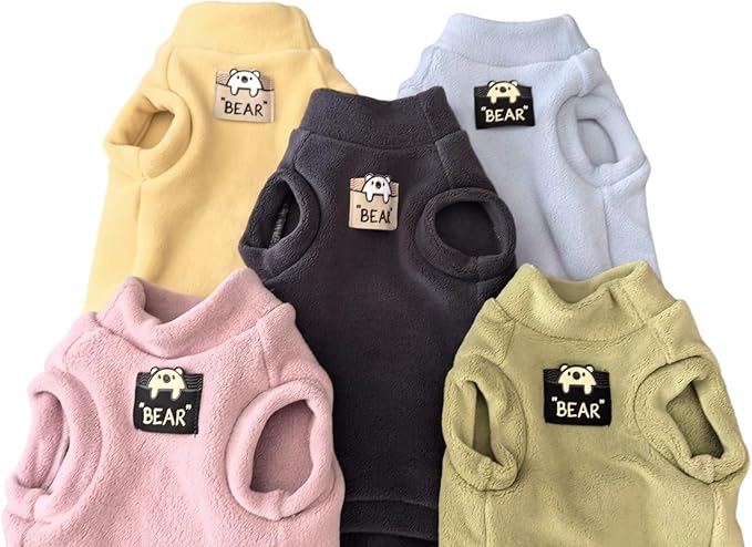 Sphynx Cat Clothes Hairless Cat Warm Fleece Vest Elastic Winter Sweater Outfit, Pet Clothes for Sphynx Cat Coat for Cats and Small Dogs Apparel, Hairless cat Shirts Sweaters (Avocado Green, Medium)