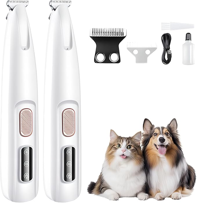 Pet MicroPrecision Trimmer, 2026 New Rechargeable Pet Trimmer, Waterproof Dog Hair Clipper for Home Use, Multifunctional Cordless Pets Clipper for Pets Owners (2)