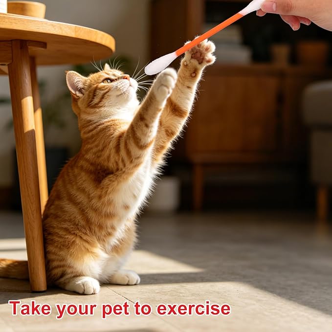 6pcs Cotton Swabs Cat Toys with Catnip, 16x1.5cm/6.3x0.59in Kitten Chew Sticks Interactive Giant Kitty Kicker Toy for Indoor Boredom Exercise & Play (Mixed Colors)