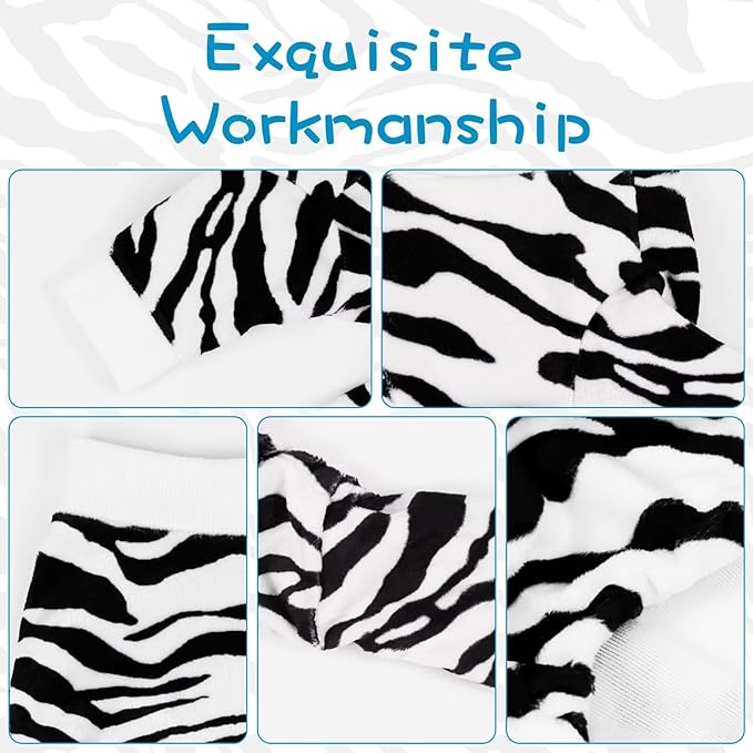 Adorable Zebra Print Dog Pajamas – Lightweight, Cozy Four-Legged Outfit for Small to Large Dogs and Cats, Soft and Snuggly Pet Wear for Everyday Comfort and Cuteness.Black XS