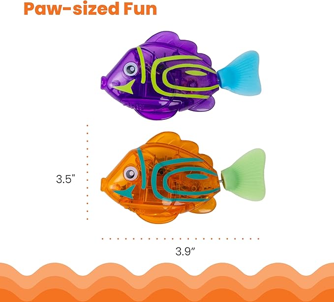 Catstages Meow-smerizing Fish Electronic Cat Toys, 2Pk, Replacement Pack for Meow-smerizing Fish Bowl, Multicolored