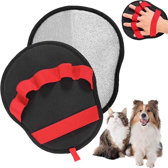 Pet Hair Remover Glove, Reusable Cat & Dog Grooming Glove Electrostatic Mitt Static Five Finger Pet Hair Brush Removal Tool for Sofa Carpet Curtain Furniture Clothes Car Seat