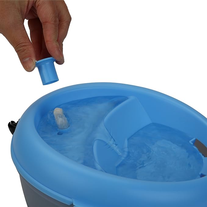 CoolerDog HealthSpring Pet Water Fountain – Ultra Quiet Filtered Dog & Cat Water Fountain with 3-Stage Filtration & Dental Care System, 4L (136 oz)