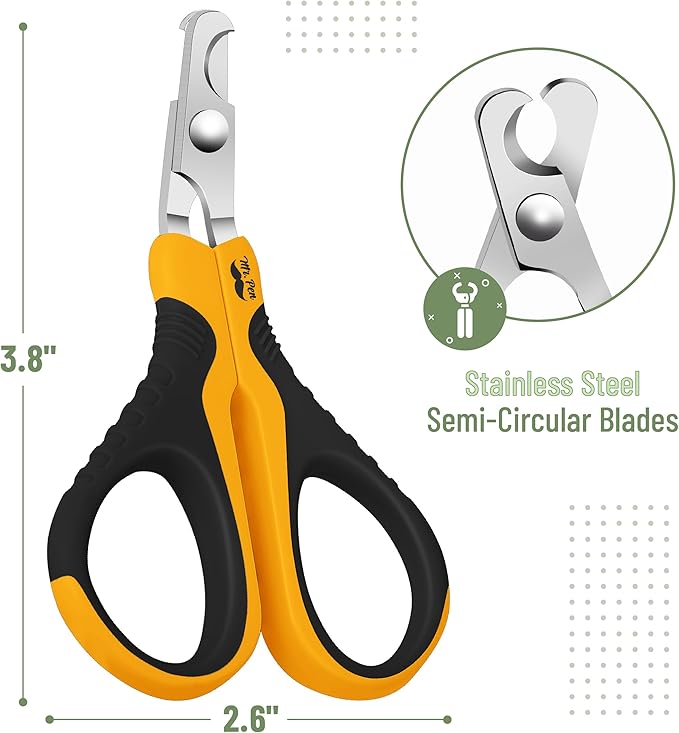Mr. Pen- Cat Nail Clipper, Stainless Steel, Professional Sharp Cat Claw Trimmer for Small and Medium Cats, Pet Nail Clipper with Sturdy Non Slip Handle