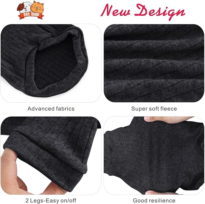 Idepet Sphynx Hairless Cats Sweater Shirt Kitten Soft Puppy Clothes Pullover Cute Cat Pajamas Jumpsuit Cotton Apparel Pet Winter Turtleneck for Cats and Teacup Chihuahua Small Dogs(Black,XL)